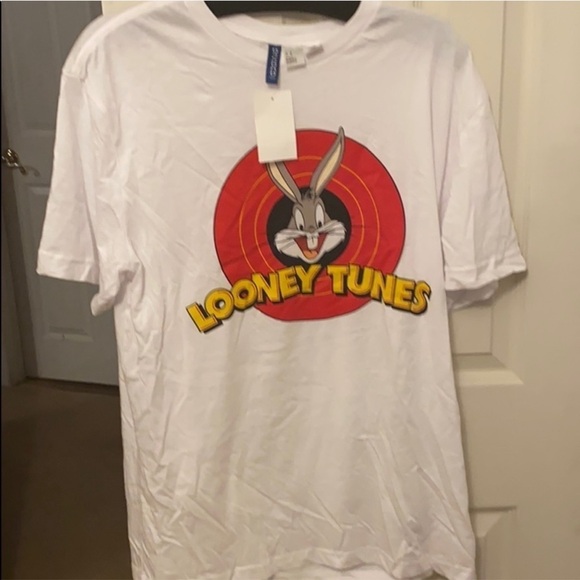 White Bugs Bunny Motif Short Sleeve T-shirt - Picture 3 of 3
